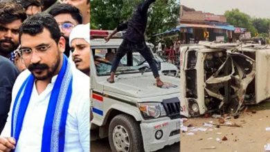 Photo of भीम आर्मी चीफ को रोकने पर करछना में बवाल, कई वाहन फूंकें, पथराव में पुलिसकर्मी घायल
