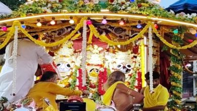 Photo of बारिश भी नहीं रोक पाई आस्था की बयार, रथयात्रा बना आस्था का महासंगम